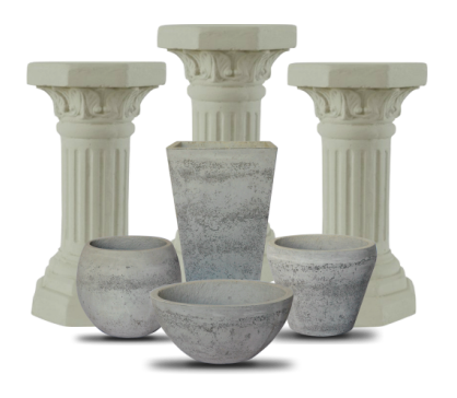 Loja de vasos pilares grego romana cimento